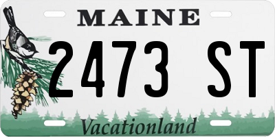 ME license plate 2473ST