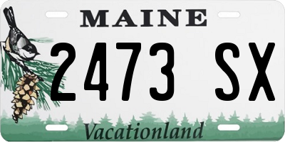 ME license plate 2473SX