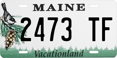ME license plate 2473TF