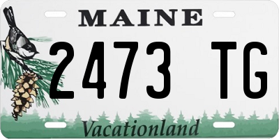 ME license plate 2473TG