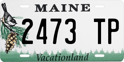 ME license plate 2473TP