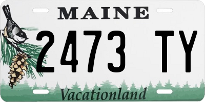 ME license plate 2473TY