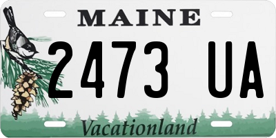 ME license plate 2473UA