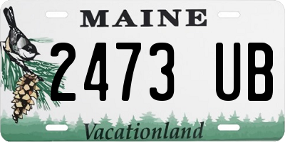ME license plate 2473UB