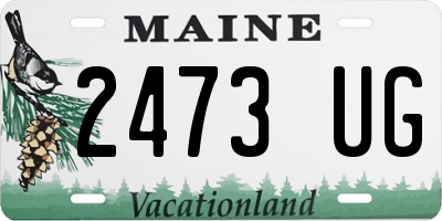 ME license plate 2473UG
