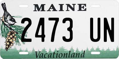 ME license plate 2473UN