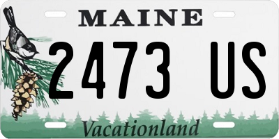 ME license plate 2473US