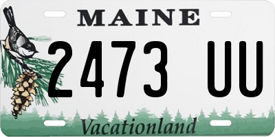 ME license plate 2473UU