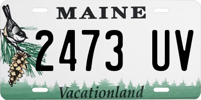 ME license plate 2473UV