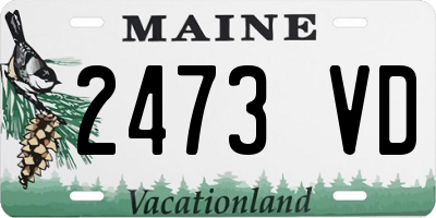ME license plate 2473VD