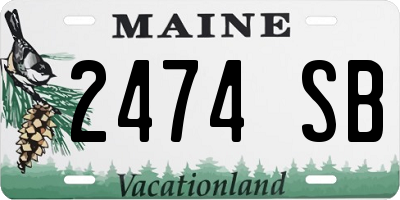 ME license plate 2474SB