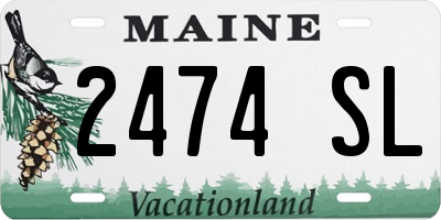 ME license plate 2474SL