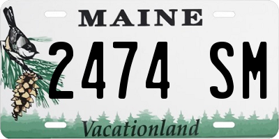 ME license plate 2474SM