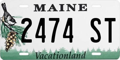 ME license plate 2474ST