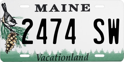 ME license plate 2474SW