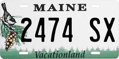 ME license plate 2474SX