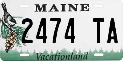 ME license plate 2474TA