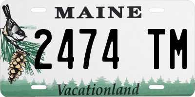 ME license plate 2474TM