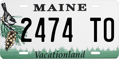 ME license plate 2474TO