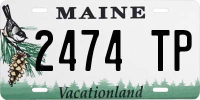 ME license plate 2474TP