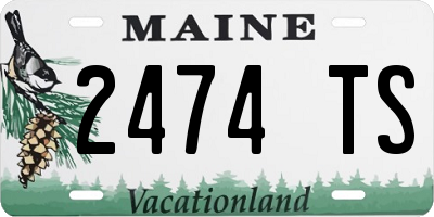 ME license plate 2474TS