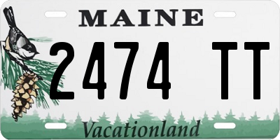 ME license plate 2474TT