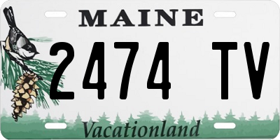 ME license plate 2474TV