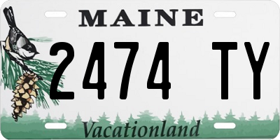 ME license plate 2474TY