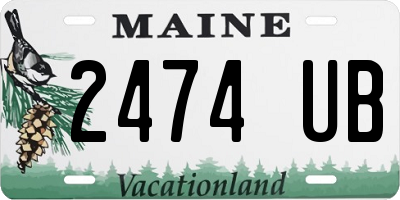 ME license plate 2474UB