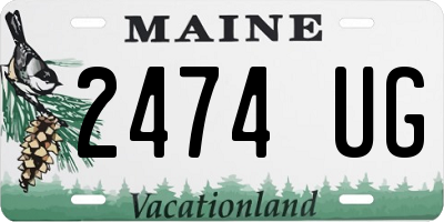 ME license plate 2474UG