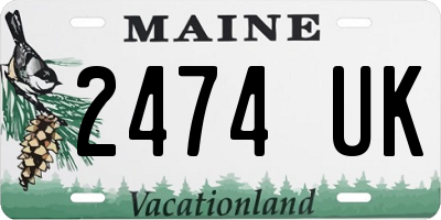 ME license plate 2474UK
