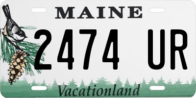 ME license plate 2474UR