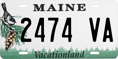 ME license plate 2474VA