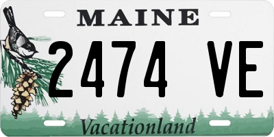 ME license plate 2474VE