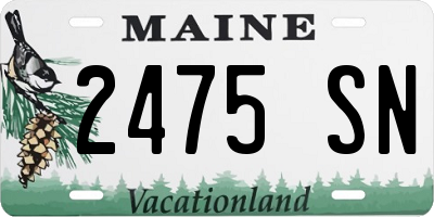 ME license plate 2475SN