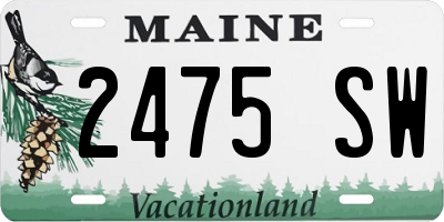 ME license plate 2475SW