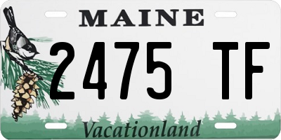 ME license plate 2475TF