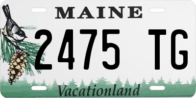 ME license plate 2475TG