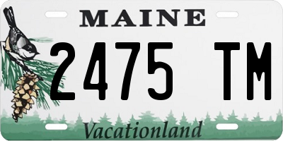 ME license plate 2475TM