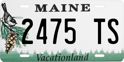 ME license plate 2475TS