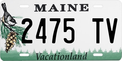 ME license plate 2475TV