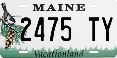 ME license plate 2475TY