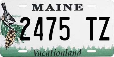 ME license plate 2475TZ
