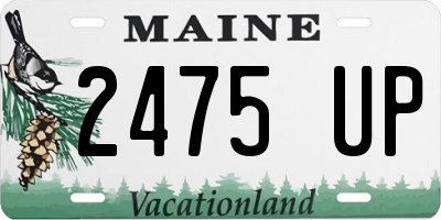 ME license plate 2475UP