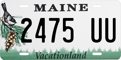 ME license plate 2475UU