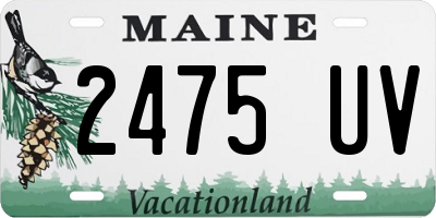 ME license plate 2475UV