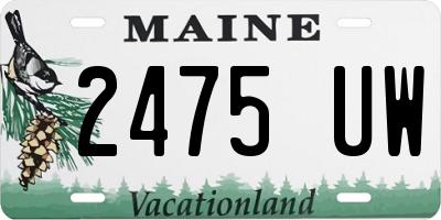 ME license plate 2475UW