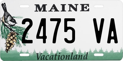 ME license plate 2475VA