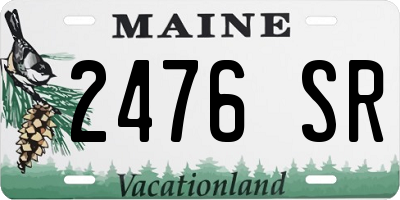 ME license plate 2476SR
