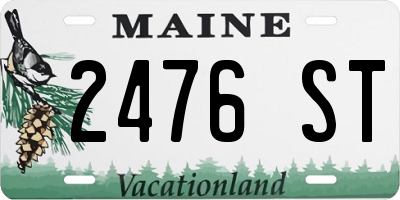 ME license plate 2476ST